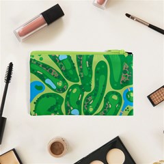 Golf Course Par Golf Course Green Cosmetic Bag (XS) from ArtsNow.com Back