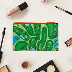 Golf Course Par Golf Course Green Cosmetic Bag (XS) from ArtsNow.com Back