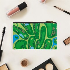 Golf Course Par Golf Course Green Cosmetic Bag (XS) from ArtsNow.com Back