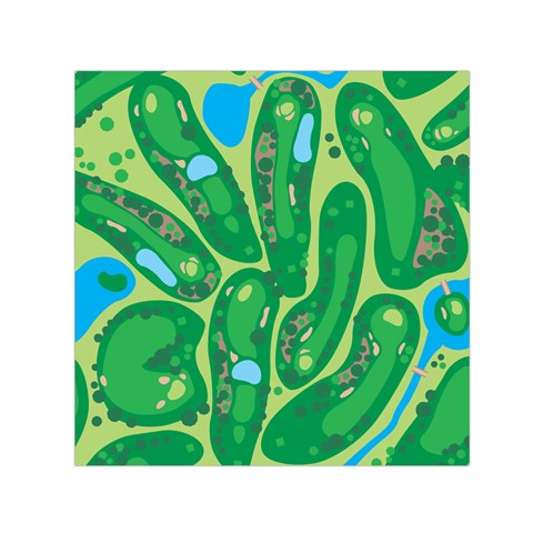 Golf Course Par Golf Course Green Square Satin Scarf (30  x 30 ) from ArtsNow.com Front