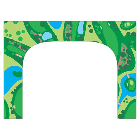 Golf Course Par Golf Course Green Toiletries Pouch from ArtsNow.com Front