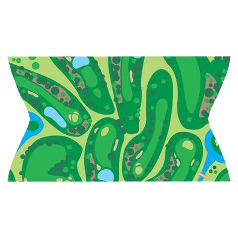 Golf Course Par Golf Course Green Yoga Cropped Leggings from ArtsNow.com Waistband Front