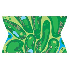 Golf Course Par Golf Course Green Yoga Cropped Leggings from ArtsNow.com Waistband Front