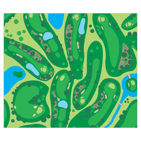Golf Course Par Golf Course Green Zipper Large Tote Bag from ArtsNow.com Front