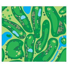 Golf Course Par Golf Course Green Zipper Large Tote Bag from ArtsNow.com Front