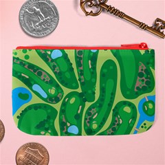 Golf Course Par Golf Course Green Large Coin Purse from ArtsNow.com Back