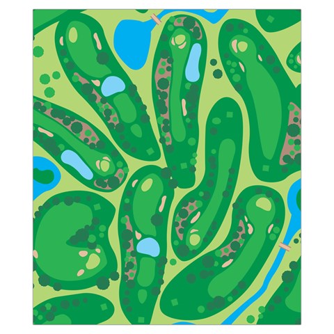 Golf Course Par Golf Course Green Drawstring Pouch (XS) from ArtsNow.com Back