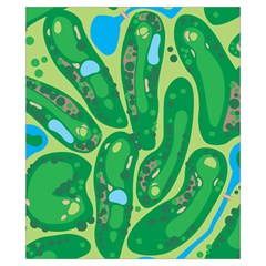 Golf Course Par Golf Course Green Drawstring Pouch (XS) from ArtsNow.com Back