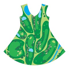 Golf Course Par Golf Course Green Short Sleeve V Front