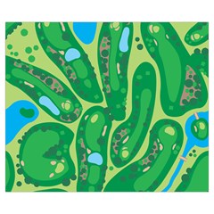 Golf Course Par Golf Course Green Zipper Medium Tote Bag from ArtsNow.com Back