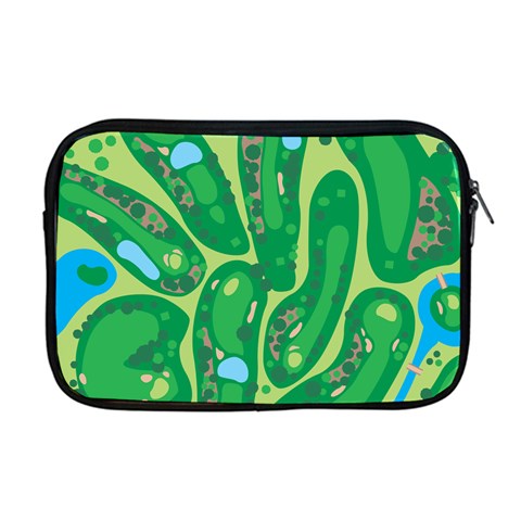 Golf Course Par Golf Course Green Apple MacBook Pro 17  Zipper Case from ArtsNow.com Front