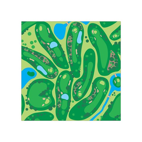 Golf Course Par Golf Course Green Square Tapestry (Small) from ArtsNow.com Front