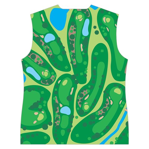 Golf Course Par Golf Course Green Women s Button Up Vest from ArtsNow.com Back