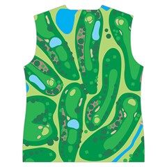 Golf Course Par Golf Course Green Women s Button Up Vest from ArtsNow.com Back