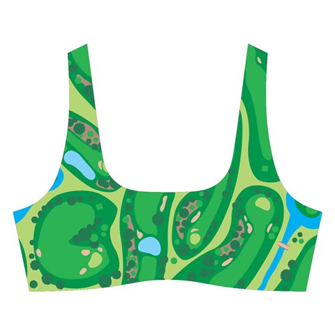 Golf Course Par Golf Course Green Cross Back Hipster Bikini Set from ArtsNow.com Front