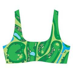 Golf Course Par Golf Course Green Cross Back Hipster Bikini Set from ArtsNow.com Front
