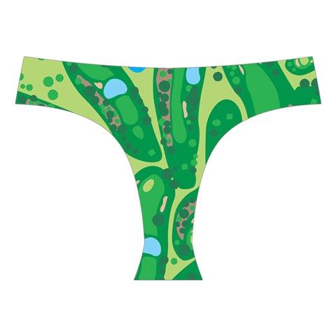 Golf Course Par Golf Course Green Cross Back Hipster Bikini Set from ArtsNow.com Front Under