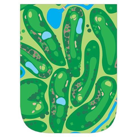 Golf Course Par Golf Course Green Waist Pouch (Large) from ArtsNow.com Front Pocket