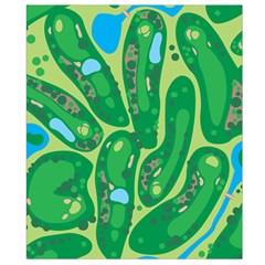 Golf Course Par Golf Course Green Waist Pouch (Large) from ArtsNow.com Back Strap