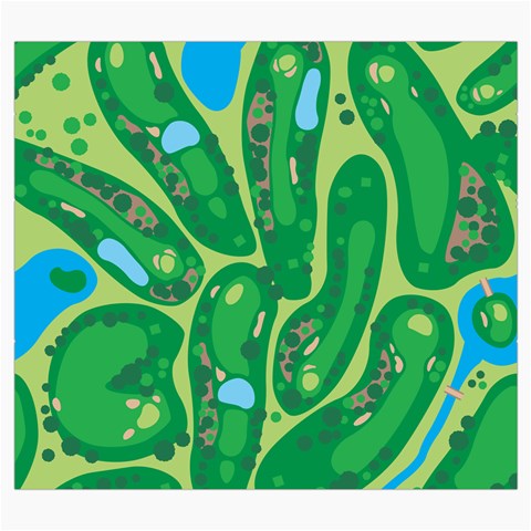 Golf Course Par Golf Course Green Roll Up Canvas Pencil Holder (S) from ArtsNow.com Front