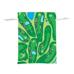 Golf Course Par Golf Course Green Lightweight Drawstring Pouch (L) from ArtsNow.com Back