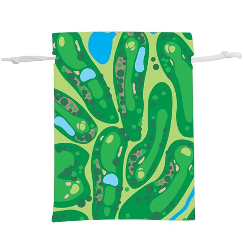 Golf Course Par Golf Course Green Lightweight Drawstring Pouch (XL) from ArtsNow.com Front