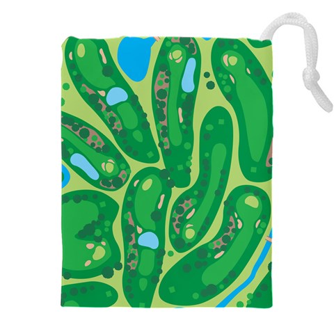 Golf Course Par Golf Course Green Drawstring Pouch (5XL) from ArtsNow.com Front
