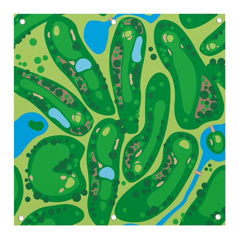 Golf Course Par Golf Course Green Banner and Sign 3  x 3  from ArtsNow.com Front