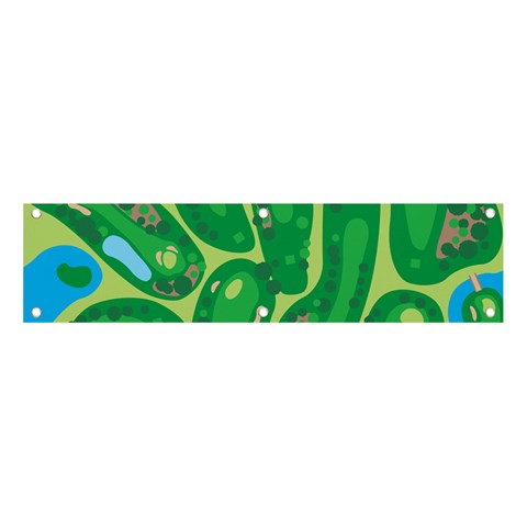 Golf Course Par Golf Course Green Banner and Sign 4  x 1  from ArtsNow.com Front