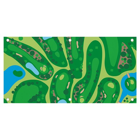 Golf Course Par Golf Course Green Banner and Sign 4  x 2  from ArtsNow.com Front