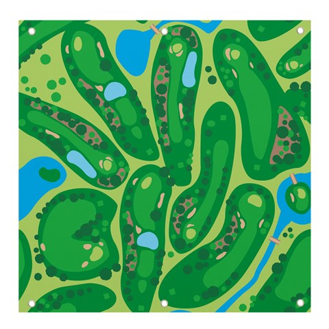 Golf Course Par Golf Course Green Banner and Sign 4  x 4  from ArtsNow.com Front