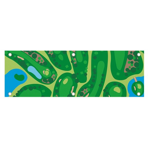 Golf Course Par Golf Course Green Banner and Sign 6  x 2  from ArtsNow.com Front