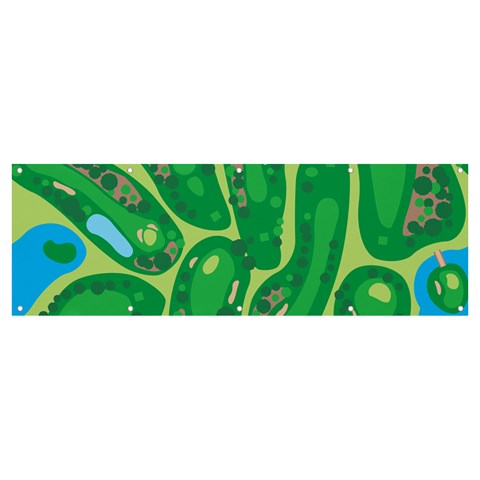 Golf Course Par Golf Course Green Banner and Sign 12  x 4  from ArtsNow.com Front
