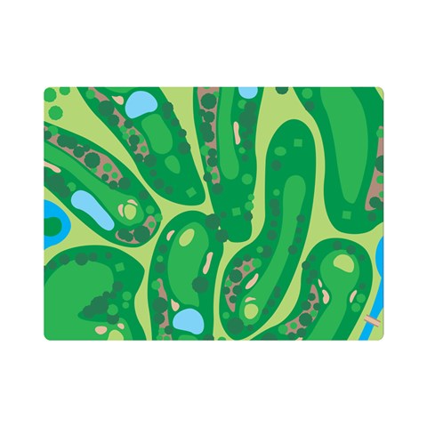 Golf Course Par Golf Course Green Premium Plush Fleece Blanket (Mini) from ArtsNow.com 35 x27  Blanket Front