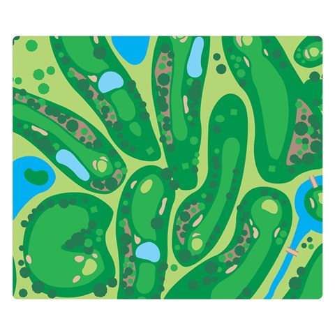 Golf Course Par Golf Course Green Premium Plush Fleece Blanket (Small) from ArtsNow.com 50 x40  Blanket Front