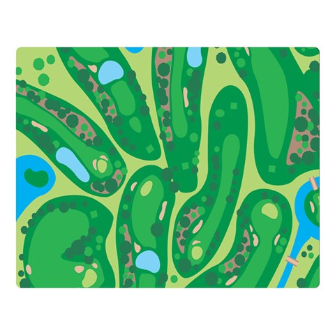 Golf Course Par Golf Course Green Premium Plush Fleece Blanket (Large) from ArtsNow.com 80 x60  Blanket Front