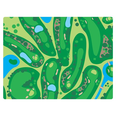 Golf Course Par Golf Course Green Premium Plush Fleece Blanket (Extra Small) from ArtsNow.com 40 x30  Blanket Front