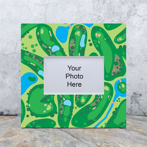 Golf Course Par Golf Course Green White Box Photo Frame 4  x 6  from ArtsNow.com Front