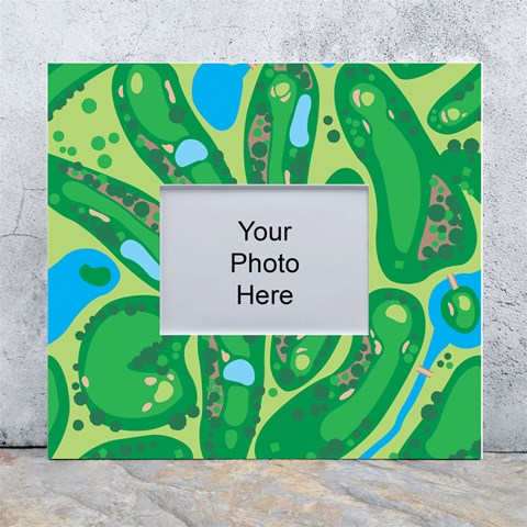 Golf Course Par Golf Course Green White Wall Photo Frame 5  x 7  from ArtsNow.com Front