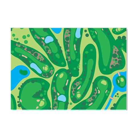 Golf Course Par Golf Course Green Crystal Sticker (A4) from ArtsNow.com Front