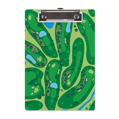 Golf Course Par Golf Course Green A5 Acrylic Clipboard from ArtsNow.com Front