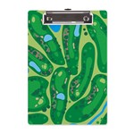 Golf Course Par Golf Course Green A5 Acrylic Clipboard