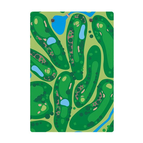 Golf Course Par Golf Course Green A5 Acrylic Clipboard from ArtsNow.com Back
