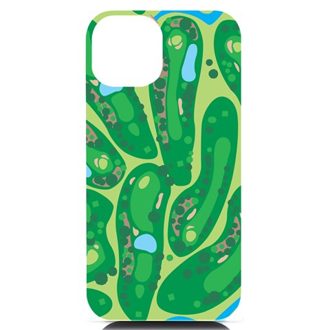 Golf Course Par Golf Course Green iPhone 14 Black UV Print Case from ArtsNow.com Front