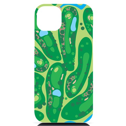 Golf Course Par Golf Course Green iPhone 14 Plus Black UV Print Case from ArtsNow.com Front