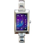 Realistic Night Sky With Constellations Rectangle Italian Charm Watch