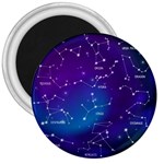 Realistic Night Sky With Constellations 3  Magnets