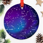Realistic Night Sky With Constellations Ornament (Round)