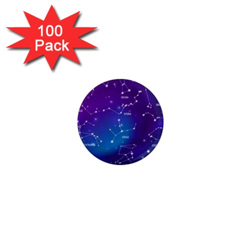 Realistic Night Sky With Constellations 1  Mini Magnets (100 pack)  from ArtsNow.com Front