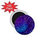 Realistic Night Sky With Constellations 1.75  Magnets (100 pack) 